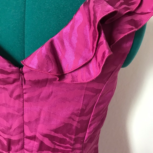 SOLDLeopard pattern sexy fuschia minidress Sz. 7/8 - Picture 6 of 6